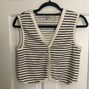 Atelier stripped button down vest